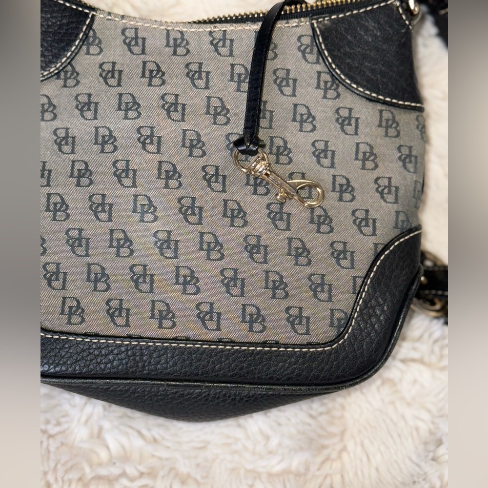 Dooney & Bourke Black Shoulder Bag with Cream Stitching - Picture 13 of 13